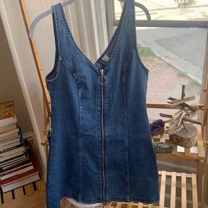 DIVIDED Zip-up Denim Dress Size 8